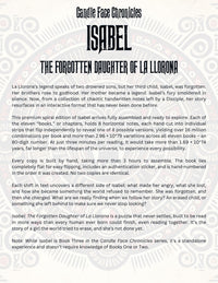 Back cover of Isabel: The Forgotten Daughter of La Llorona from Candle Face Chronicles with story summary text.
